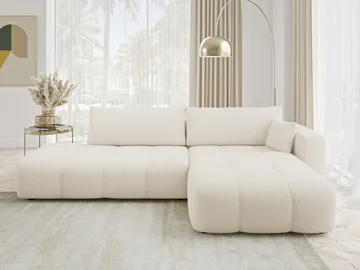 Flo Bäddsoffa med Divan 4-sits - Vit - Products - Möbler - Soffa - Bäddsoffa - Bäddsoffa divan