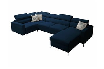 Galbally 4-sits Hörnbäddsoffa Dark blue - Products - Möbler - Soffa - Bäddsoffa - Hörnbäddsoffa