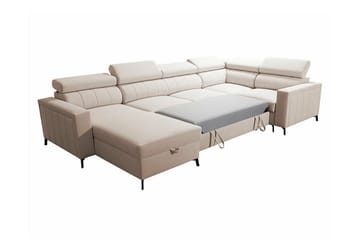 Galbally 4-sits Hörnbäddsoffa Light grey/Dark grey - Products - Möbler - Soffa - Bäddsoffa - Bäddsoffa divan