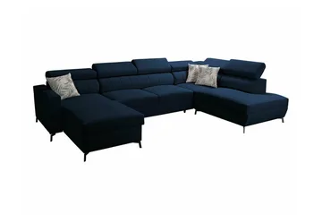 Galbally 5-sits Hörnbäddsoffa Dark blue - Products - Möbler - Soffa - Bäddsoffa - Hörnbäddsoffa