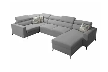 Galbally 5-sits Hörnbäddsoffa Light grey/Dark grey - Products - Möbler - Soffa - Bäddsoffa - Hörnbäddsoffa