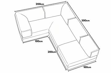 Jenor 4-sits Hörnbäddsoffa - Products - Möbler - Soffa - Bäddsoffa - Hörnbäddsoffa