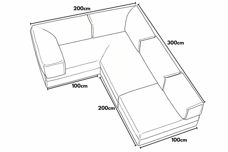 Jenor 4-sits Hörnbäddsoffa - Products - Möbler - Soffa - Bäddsoffa - Hörnbäddsoffa