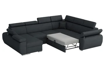 Halliday Hörnsoffa Höger - Brun/Grå - Products - Möbler - Soffa - Bäddsoffa - Hörnbäddsoffa