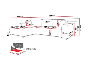 Handda Bäddsoffa med Divan 3-sits i Manchester - Beige - Products - Möbler - Soffa - Bäddsoffa - Bäddsoffa divan
