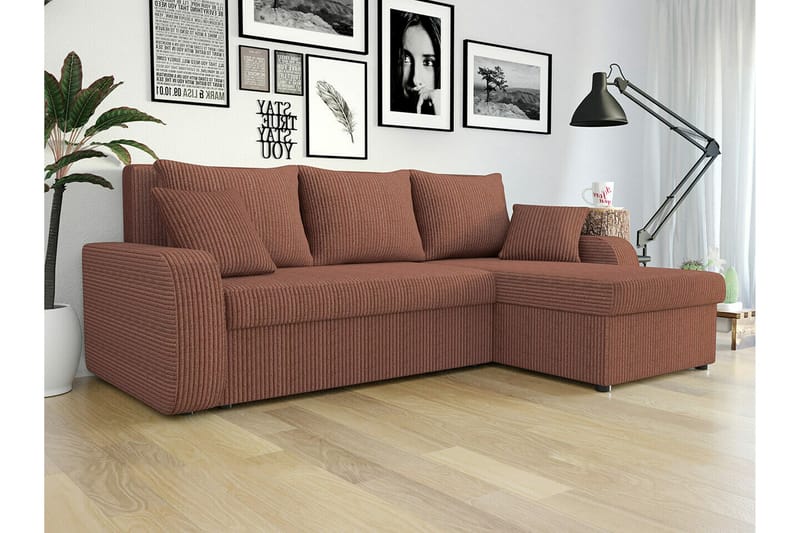Kintore 3-sits Hörnbäddsoffa Brown - Products - Möbler - Soffa - Bäddsoffa - Bäddsoffa divan