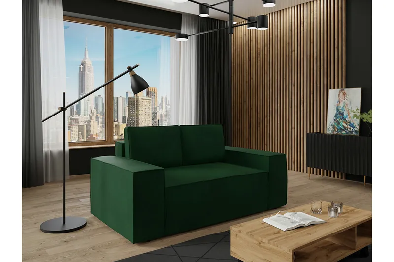 Knocklong 2-sits Bäddsoffa - Grön - Products - Möbler - Soffa - Bäddsoffa - 2 sits bäddsoffa