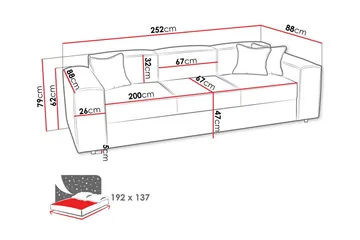 Knocklong 3-sits Bäddsoffa - Products - Möbler - Soffa - Bäddsoffa - 3 sits bäddsoffa