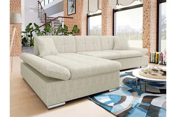 Lomux 3-sits Hörnbäddsoffa beige - Products - Möbler - Soffa - Bäddsoffa - Bäddsoffa divan