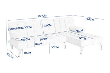 Neptun divansoffa bäddbar mörkgrått - Mörkgrå - Products - Möbler - Soffa - Bäddsoffa - Bäddsoffa divan