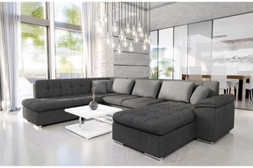 Niko U-Bäddsoffa 350x205x76 cm Divan Höger - Grå - Products - Möbler - Soffa - Bäddsoffa - Bäddsoffa divan