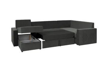 Staffin 4-sits Hörnbäddsoffa Dark grey/Light grey - Products - Möbler - Soffa - Bäddsoffa - Hörnbäddsoffa