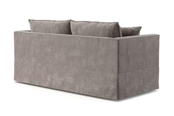 Travstad 3-sits Bäddsoffa med HVILA Bäddmadrass 140x200 cm Latex med Tvättbar klädsel - Grå/Vit - Products - Möbler - Soffa - Bäddsoffa - 3 sits bäddsoffa