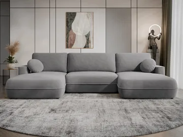 Uppland Bäddsoffa Dubbeldivan 5-sits - Grå - Products - Möbler - Soffa - Bäddsoffa - U bäddsoffa