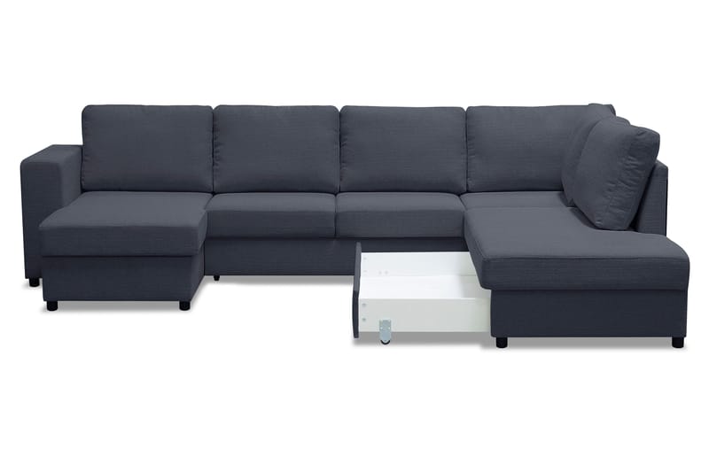 Verona U-bäddsoffa med Divan Vänster - Mörkgrå - Products - Möbler - Soffa - Bäddsoffa - Bäddsoffa divan