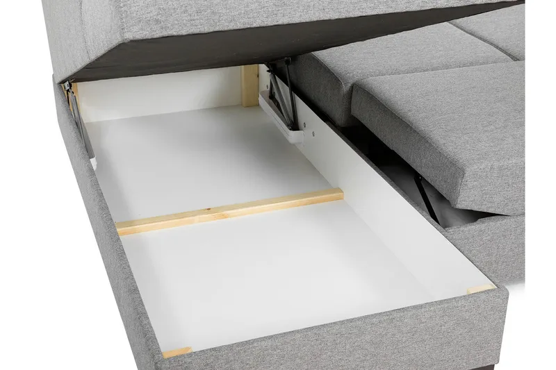 Wilma 6-sits Bäddsoffa - Grå - Products - Möbler - Soffa - Bäddsoffa - Bäddsoffa divan