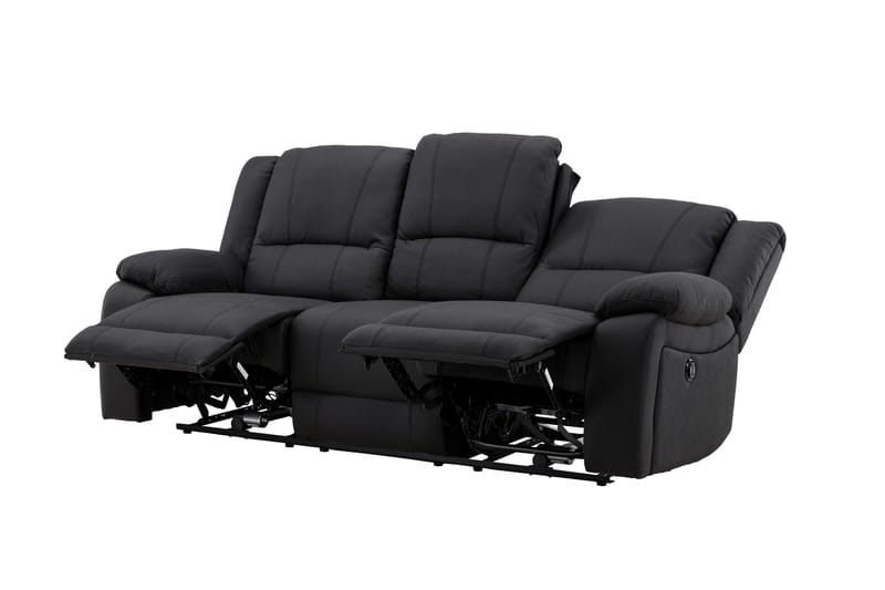 Reclinersoffa med hörn Comfort Living Singapore Reclinersoffa 3 sits Konstläder Black - Products - Möbler - Soffa - Biosoffa & reclinersoffa - 3 sits biosoffa & reclinersoffa
