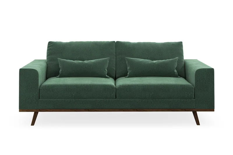 Copenhagen 2-sits Sammetssoffa, Mörkgrön
