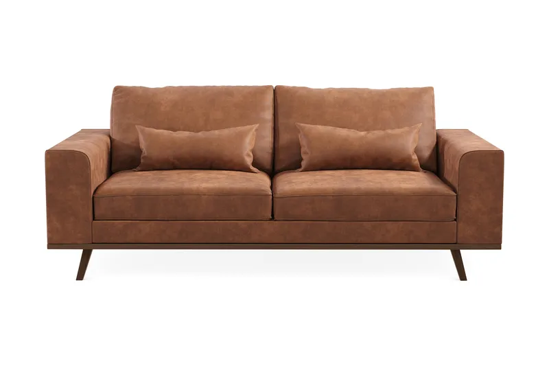 Copenhagen 2-sits Soffa i Konstläder, Brun