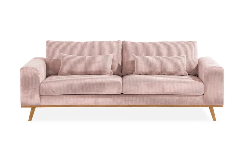 Copenhagen 3-sits Manchestersoffa, Rosa