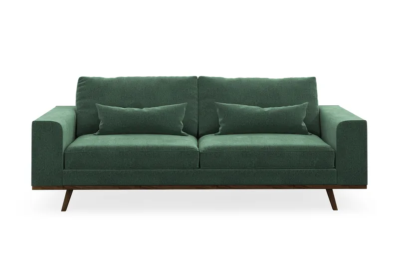 Copenhagen 3-sits Sammetssoffa, Mörkgrön