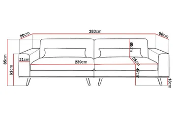 Copenhagen 4-sits Manchestersoffa - Mörkgrön - Products - Möbler - Soffa - 4 sits soffa