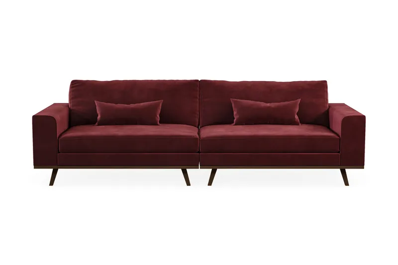 Copenhagen 4-sits Sammetssoffa, Lila
