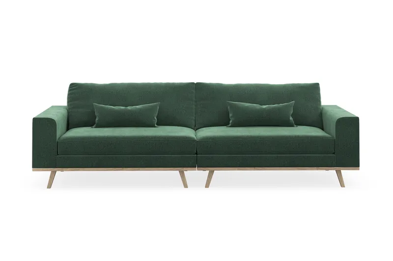 Copenhagen 4-sits Sammetssoffa, Mörkgrön