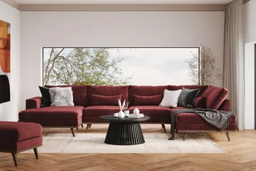 Copenhagen 5-sits Högervänd U-formad Soffa med Divan och Schäslong i Sammet - Lila - Products - Möbler - Soffa - Sammetssoffa
