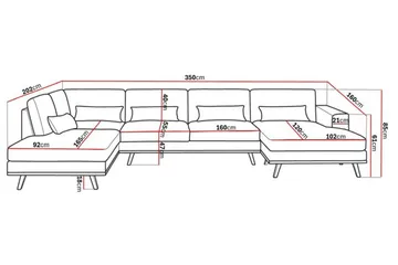Copenhagen 5-sits Vänstervänd U-formad Soffa med Divan och Schäslong i Manchester - Beige - Products - Möbler - Soffa - U-soffa