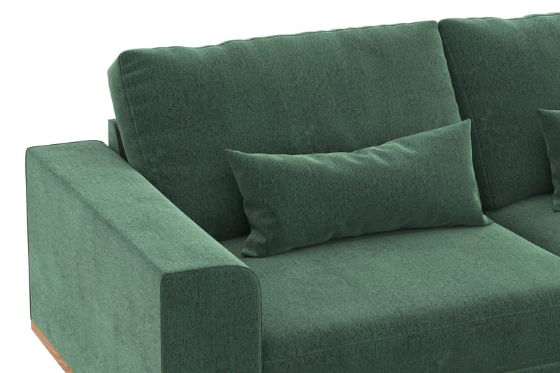 Copenhagen 6-sits L-formad Hörnsoffa i Sammet - Mörkgrön - Products - Möbler - Soffa - Sammetssoffa