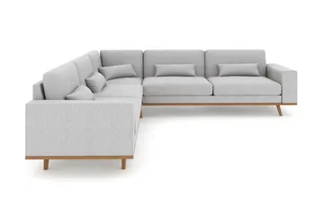 Copenhagen 6-sits L-formad Hörnsoffa i Tyg - Grå - Products - Möbler - Soffa - Hörnsoffa