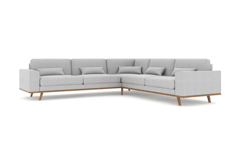 Copenhagen 6-sits L-formad Hörnsoffa i Tyg - Grå - Products - Möbler - Soffa - Hörnsoffa