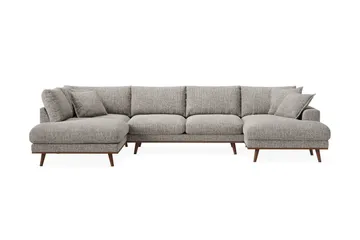 Copenhagen Premium 5-sits Vänstervänd U-formad Djup Soffa med Divan och Schäslong i Chenille