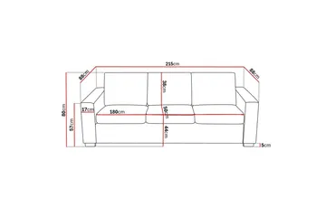 Crazy 3-sits Tygsoffa - Grå - Products - Möbler - Soffa - 3 sits soffa