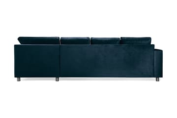 Crazy 4-sits Högervänd U-formad Large Soffa med Divan och Schäslong i Sammet - Blå - Products - Möbler - Soffa - U-soffa