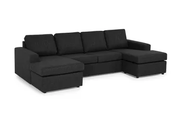 Crazy 4-sits U-formad Soffa med dubbeldivan i Tyg - Antracit - Products - Möbler - Soffa - U-soffa