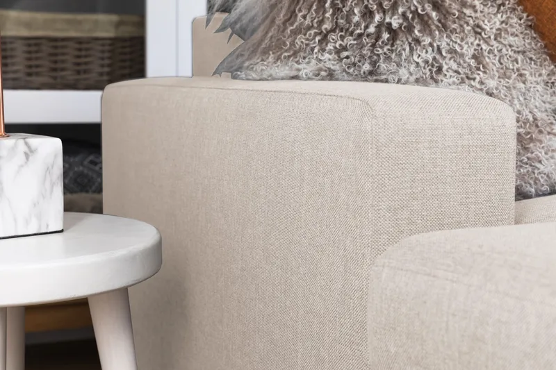Crazy 5-sits Högervänd U-formad X-Large Soffa med Divan och Schäslong i Tyg - Beige - Products - Möbler - Soffa - U-soffa