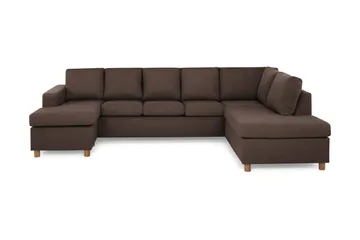 Crazy 5-sits Högervänd U-formad X-Large Soffa med Divan och Schäslong i Tyg