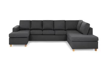 Crazy 5-sits Högervänd U-formad X-Large Soffa med Divan och Schäslong i Tyg