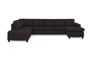 Crazy 5-sits Vänstervänd U-formad X-Large Soffa med Divan och Schäslong i Tyg