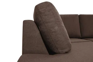 Crazy 5-sits Vänstervänd U-formad X-Large Soffa med Divan och Schäslong i Tyg - Brun - Products - Möbler - Soffa - U-soffa