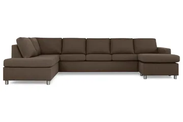 Crazy 5-sits Vänstervänd U-formad X-Large Soffa med Divan och Schäslong i Tyg