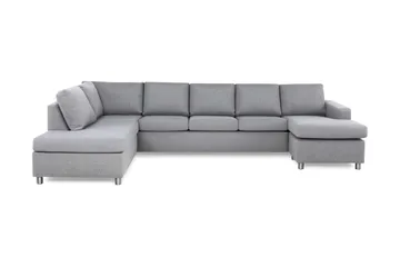 Crazy 5-sits Vänstervänd U-formad X-Large Soffa med Divan och Schäslong i Tyg