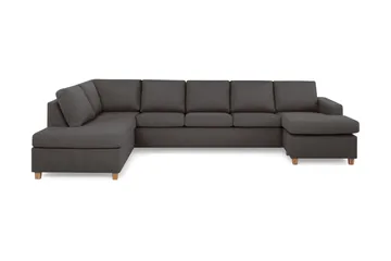 Crazy 5-sits Vänstervänd U-formad X-Large Soffa med Divan och Schäslong i Tyg