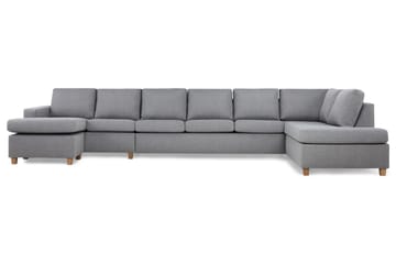 Crazy 6-sits Högervänd U-formad XX-Large Soffa med Divan och Schäslong i Tyg - Grå - Products - Möbler - Soffa - U-soffa