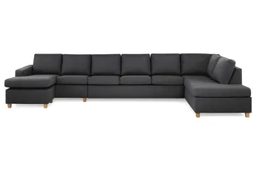 Crazy 6-sits Högervänd U-formad XX-Large Soffa med Divan och Schäslong i Tyg