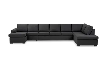 Crazy 6-sits Högervänd U-formad XX-Large Soffa med Divan och Schäslong i Tyg