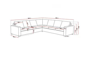 Crazy 6-sits Vändbar L-formad X-Large Hörnsoffa i Tyg - Mörkgrå - Products - Möbler - Soffa - Hörnsoffa
