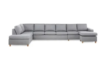 Crazy 6-sits Vänstervänd U-formad XX-Large Soffa med Divan och Schäslong i Tyg